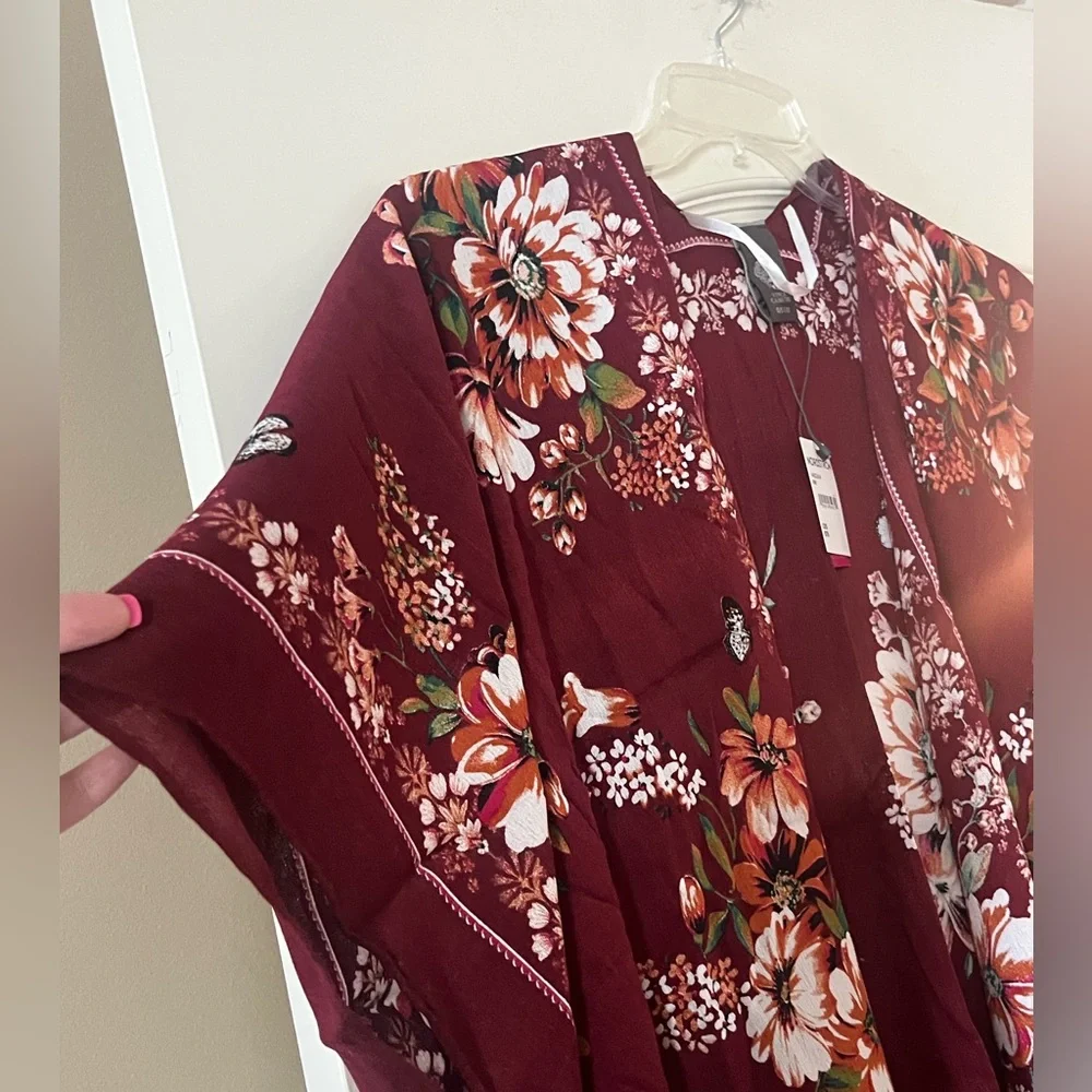 New! Vince Camuto Designer Kimono Wrap, Ruana Women’s OSFM - Picture 7 of 16